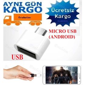 Alfais 5039 Micro USB to USB Android OTG Çevirici Dönüştürücü Adaptör