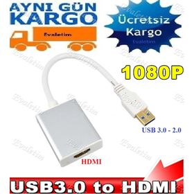 Alfais 5051 USB 3.0 to HDMI Çevirici Dönüştürücü Adaptör