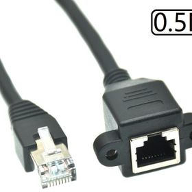 Alfais 5077 RJ45 0.5 mt Panel Tipi Cat6 Montaj Kablosu