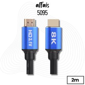 Alfais 5095 8K Ultra HD 2.1V 48 GBPS UHD 2 mt Altın Kaplama HDMI Kablo