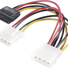 Alfais 5099 Molex 4 Pin IDE To Sata Power Güç Molex 4 Pin Y Splitter Kablosu