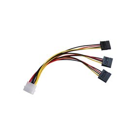 Alfais 5101 Üçlü 3 Port IDE Molex Sata Power HDD 4 Pin Güç Kablosu