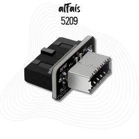 Alfais 5209 Type-E to USB 3.0 19 PIN Anakart Dişi Erkek Çevirici Dönüştürücü Adaptör