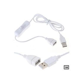 Alfais 5223 1 mt USB Anahtarlı Uzatma Kablodu