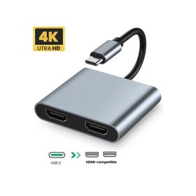 Alfais 5257 Type C HDMI 4K 60 hz Splitter Switch Ekran Monitör Çoğaltıcı Çoklayıcı