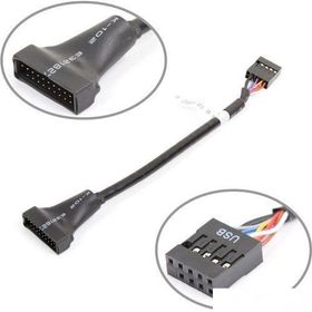 Alfais AL-4584 9 Pin USB 2.0 Dişi 19 Pin USB 3.0 Erkek Çevirici Dönüştürücü Adaptör Kablosu