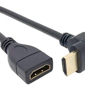 Alfais AL-4666 HDMI Dişi Erkek Uzatma 90 Derece 50 cm Dirsek Kablosu