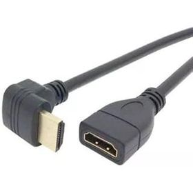 Alfais AL-4667 Dişi - Erkek Uzatma 90 Derece 1 m HDMI Dirsek Kablosu