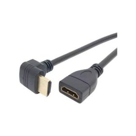 Alfais AL-4667 Dişi - Erkek Uzatma 90 Derece 1 m HDMI Dirsek Kablosu