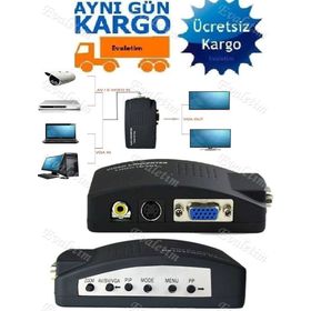 Alfais AL-4870 AV RCA to VGA Video Çevirici Dönüştürücü Adaptör