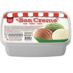 Algida Bon Cremo 1400 ml Kakao Vanilya Dondurma