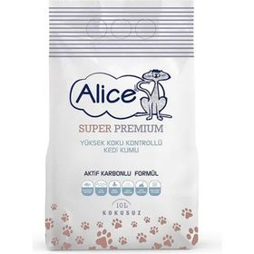 Alice Aktif Karbonlu Super Premium Topaklaşan 4x10 lt Kedi Kumu