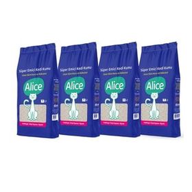 Alice Kalın Taneli Süper Emici Doğal 4x7 lt Kedi kumu