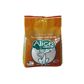 Alice Kartopu 10 kg Kalın ve Beyaz Taneli Topaklaşan Pudra Kokulu Kedi Kumu