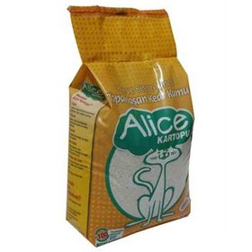 Alice Kartopu 5 kg İnce Ve Beyaz Taneli Topaklaşan Pudra Kokulu Kedi Kumu
