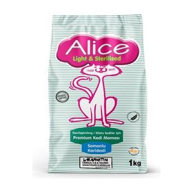Alice Light & Sterilised 6x1 kg Somonlu Karidesli - Kısırlaştırılmış / Kilolu Kediler İçin Premium Kedi Maması