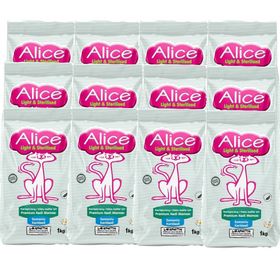 Alice Light & Sterilised Somonlu Karidesli 12 x 1 kg Kısırlaştırılmış/Kilolu Kediler İçin Premium Kedi Maması