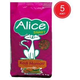 Alice Smart Balıklı Tavuklu ve Sebzeli Yetişkin 5x1 kg Kedi Maması