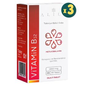 Alila Vitamin B12 Metilkobalamin 1000 mcg 3x90 Dilaltı Tablet