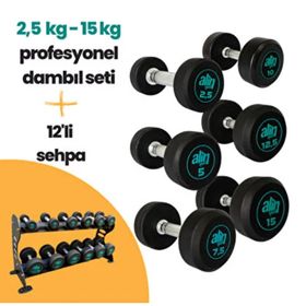 Alin Sport 2,5 kg- 30 kg Profesyonel Dambıl Seti