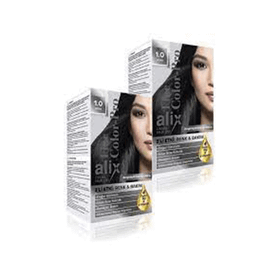 Alix 1.0 Siyah 50 ml 2'li Set Kit Saç Boyası