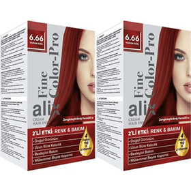 Alix 6.66 Yoğun Kızıl 50 ml 2'li Set Kit Saç Boyası