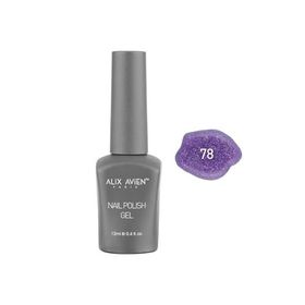 Alix Avien Nail Uv Gel Polish 78 12 ml Işıltılı Mor Kalıcı Oje