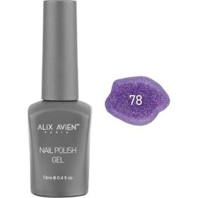Alix Avien Nail Uv Gel Polish 78 12 ml Işıltılı Mor Kalıcı Oje