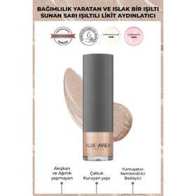 Alix Avien Pembe Işıltılı Likit Aydınlatıcı 101 Yüz Vücut İçin 30 ml Liquid Highlighter