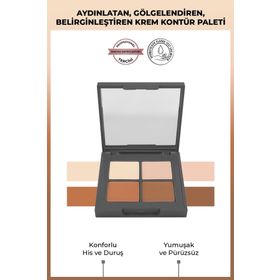 Alix Avien Vanilia Beige Brown Mocha 4'lü Krem Kontür Paleti