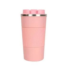 Aliyosso Paslanmaz Çelik Kaydırmaz Taban Silikon Gövdeli 500 ml Pembe Termos