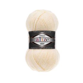 Alize 001 Açık Krem Superlana Midi El Örgü İpi