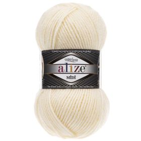 Alize 001 Açık Krem Superlana Midi El Örgü İpi