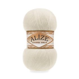 Alize 01 Krem 5'li Angora Gold El Örgü İpi