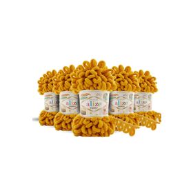Alize 02 Hardal 100 gr 5'li Puffy El Örgü İpi