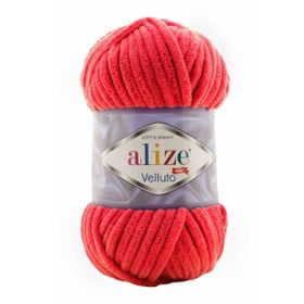 Alize 056 Kırmızı 100 gr Velluto El Örgü İpi