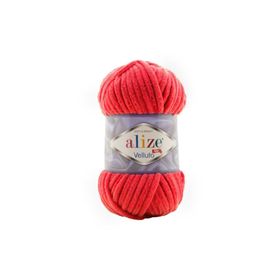 Alize 056 Kırmızı 100 gr Velluto El Örgü İpi