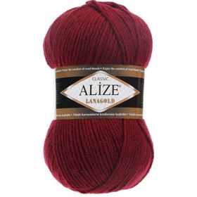 Alize 057 Bordo Lanagold El Örgü İpi
