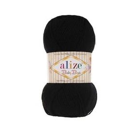 Alize 060 Siyah Baby Best El Örgü İpi