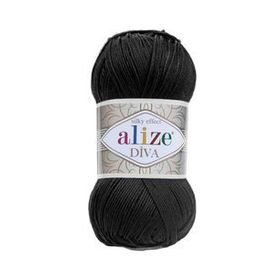 Alize 060 Siyah Diva El Örgü İpi