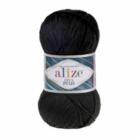 Alize 060 Siyah Diva El Örgü İpi