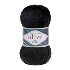 Alize 060 Siyah Diva El Örgü İpi