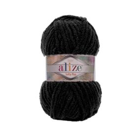 Alize 060 Siyah Softy Plus El Örgü İpi