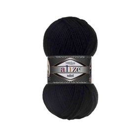 Alize 060 Siyah Superlana Midi El Örgü İpi