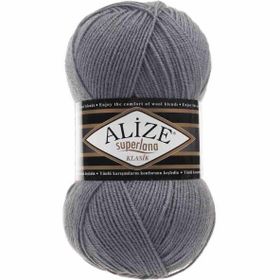 Alize 087 Kömür Grisi Superlana Klasik El Örgü İpi