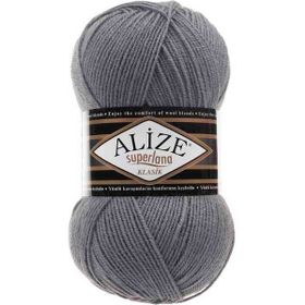 Alize 087 Kömür Grisi Superlana Klasik El Örgü İpi
