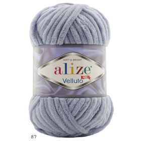 Alize 087 Koyu Gri 100 gr Velluto El Örgü İpi