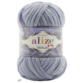 Alize 087 Koyu Gri 100 gr Velluto El Örgü İpi