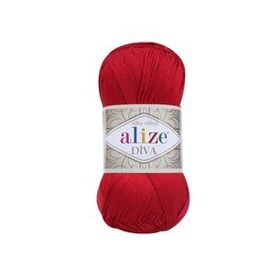 Alize 106 Kırmızı 5'li Diva El Örgü İpi