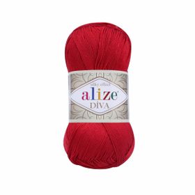 Alize 106 Kırmızı Diva El Örgü İpi